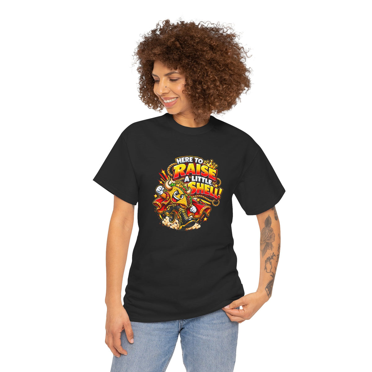 EL TORO TACO UNISEX T-SHIRT – “RAISE A LITTLE SHELL”