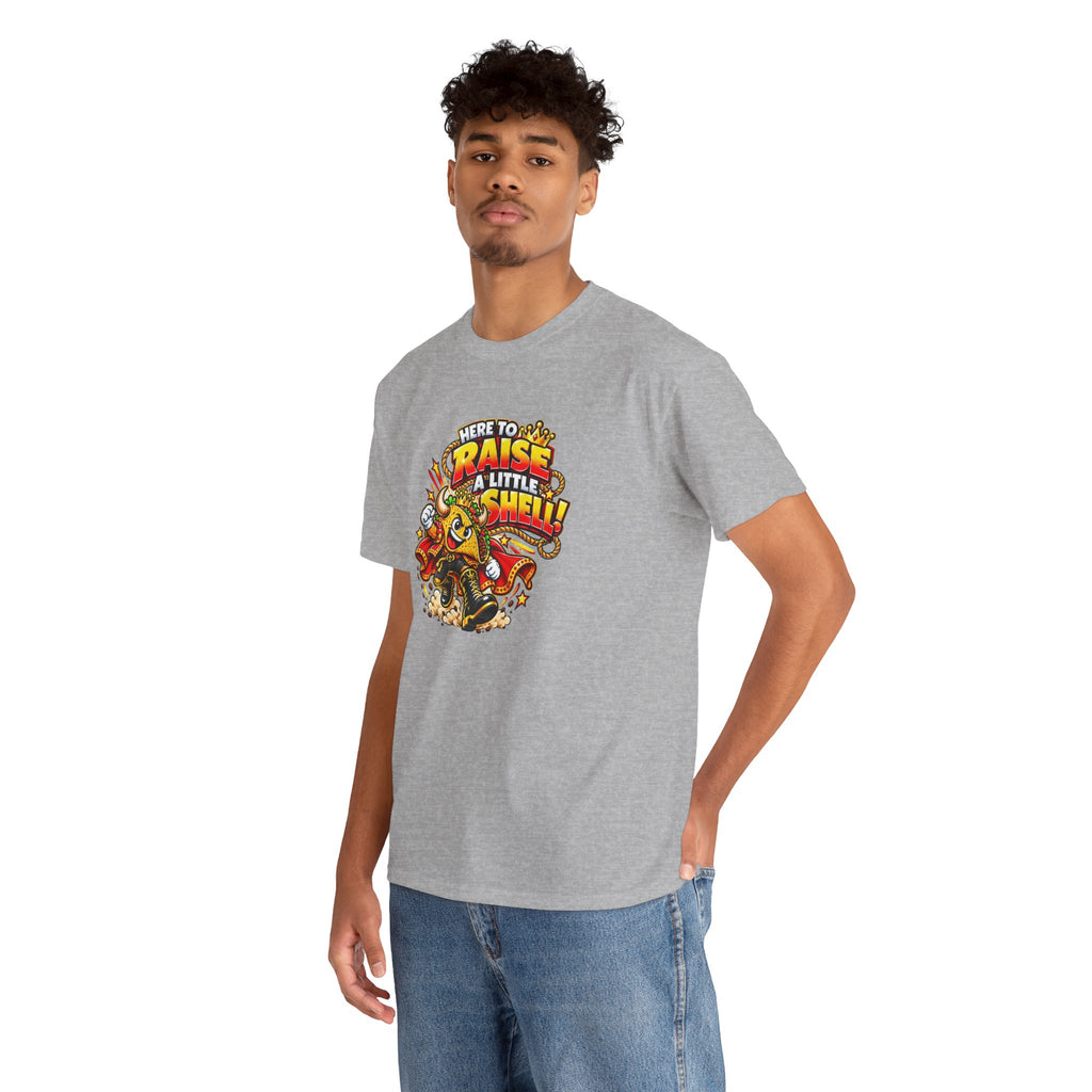 EL TORO TACO UNISEX T-SHIRT – “RAISE A LITTLE SHELL”